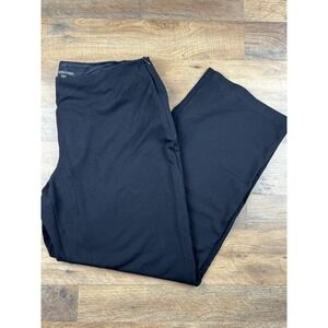 Eileen Fisher Womens Black Wide-Leg Ankle Pants Size XL